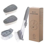 brosse vaisselle multifonctionnelle gris transparent respectueuse environnement moderne pratique non slip