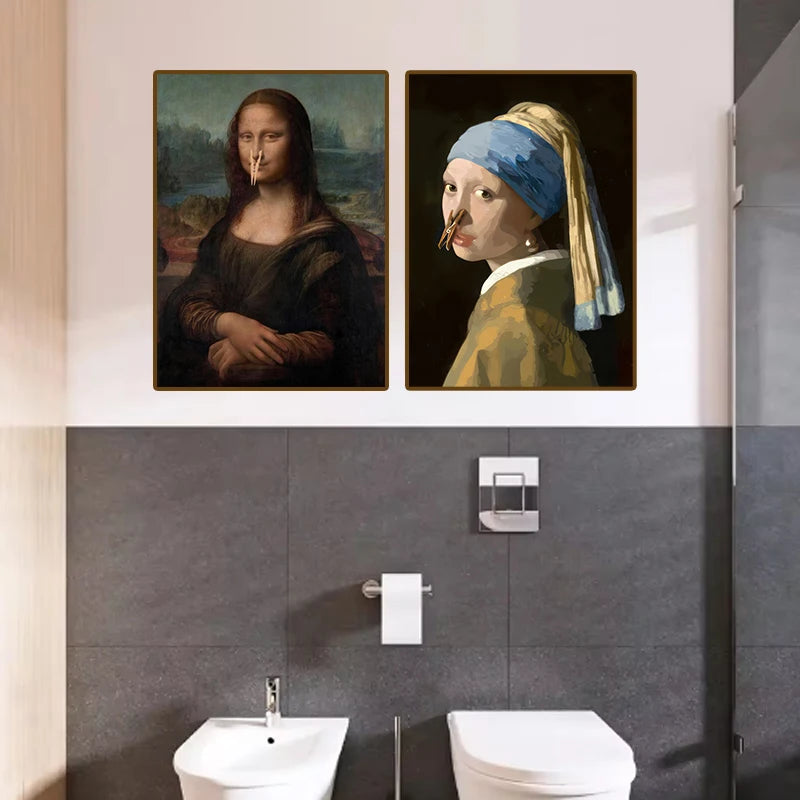 affiche murale Mona Lisa toile imprimée sans cadre classique moderne chambre salon