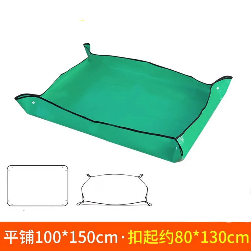 tapis pliable jardinage vert imperméable clips multifonctionnel pinces terre bouteille pulvérisation pot fleurs