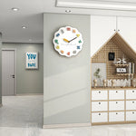 horloge murale moderne animaux mignons décoration salon beige aiguille acrylique unique