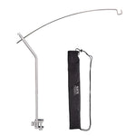 support lampe suspendue aluminium argenté moderne clips noir transport sac