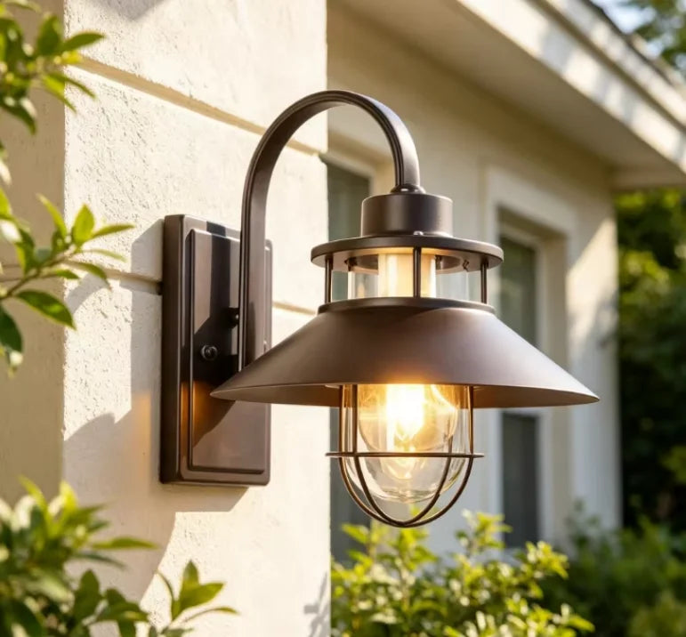 lampe murale vintage bronze mat éclairage extérieur détecteur mouvement ip44 led