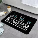 tapis moderne logo brompton antidérapant polyester imperméable chambre graphique floral adultes