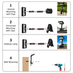 lumière solaire led capteur mouvement clipser ip65 étanche noir moderne campingextérieur
