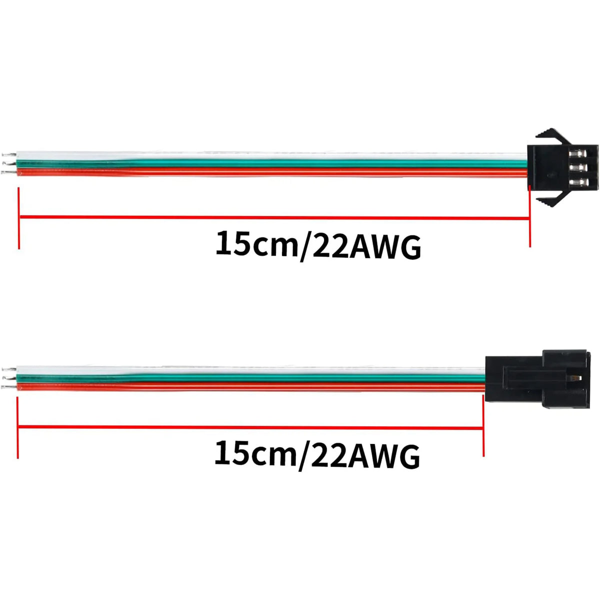 câbles électrique connecteurs mâle femelle 24v 2pin 3pin 4pin 5pin noir rouge vert