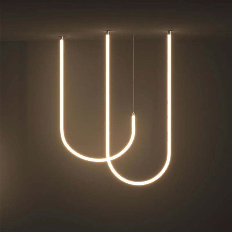 bases tube néon blanc led lisse moderne clips fixation câbles connexion accessoire lumineux minimaliste