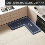 tapis cuisine noir gris points absorbant antidérapant polyester moderne salle bain chambre porte