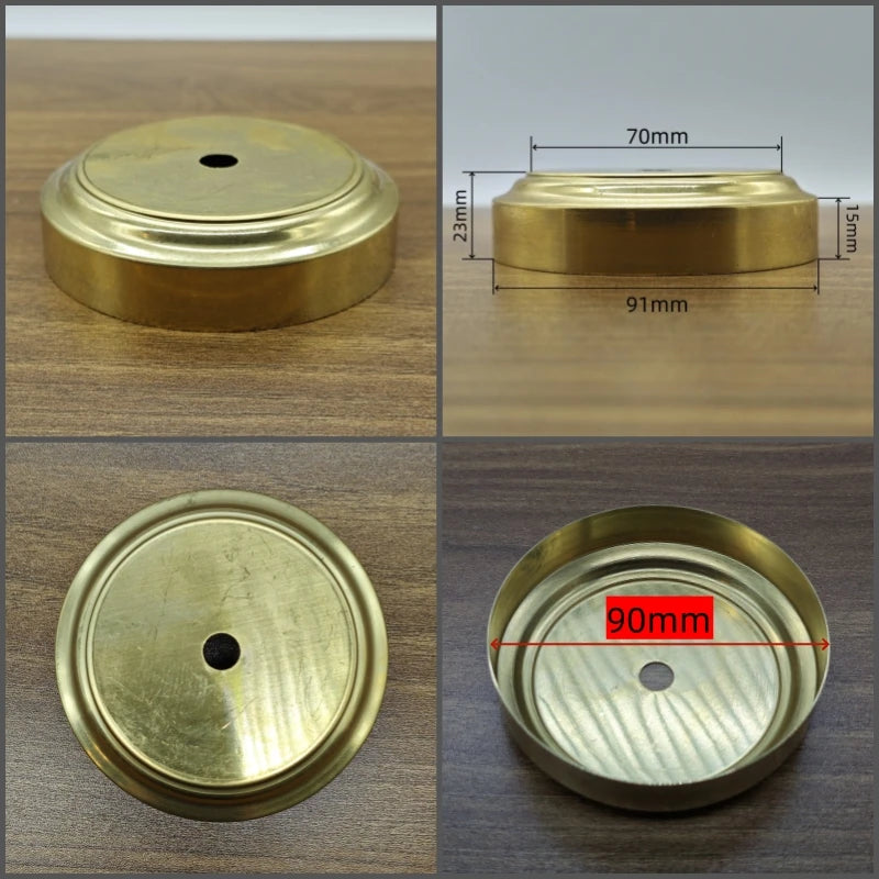 disques métalliques dorés classiques perforations opaques variés tailles incluses