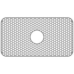 tapis protection évier silicone gris moderne antidérapant nid d'abeille hexagonal central respectueux environnement cuisine