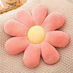 coussin moderne polyester fleuri bleu jaune blanc rose 40cm 40cm