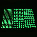 sticker lumineux étoiles vert fluo moderne adhésif chambre enfant décoration mur pièce