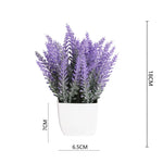 décoration extérieure plante artificielle moderne pot carré blanc branches feuilles vertes fleurs violettes minimalisteextérieur