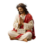 statue jésus résine inscription fear not religieuse moderne maison chambre