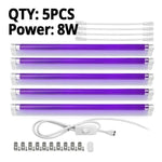lampe uv led 8w blanc noir moderne interrupteur controle insectes fluorescence