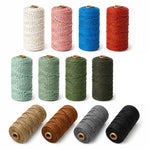 corde macramé coton nylon blanc rose bleu rouge vert marron gris