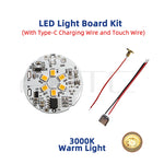 plaque led nuit blanc circulaire rechargeable controle tactile 3000k 6000k cct