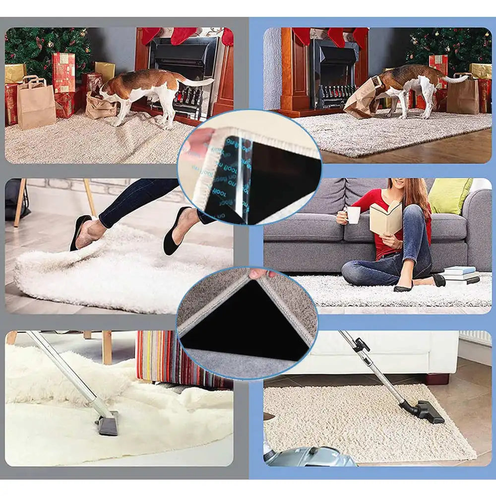 patins antidérapants tapis adhésifs noir blanc beige rouge texturés moderne utilitaire 24pcs