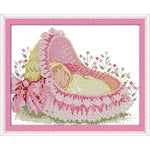 broderie point croix fleurs feuilles fruits rose jaune vert bleu blanc artisanal package toile