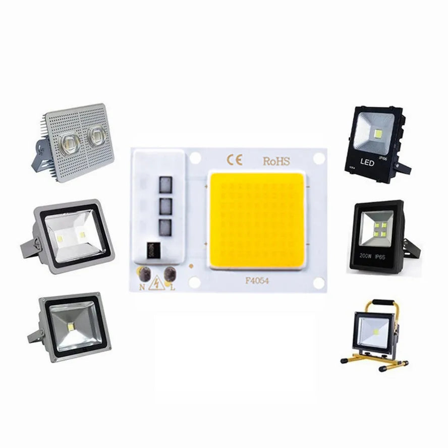 puce led cob projecteur faisceau large blanc chaud montage direct ic intelligent 220v