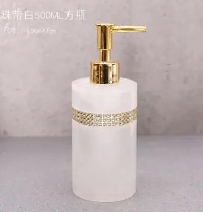 distributeur savon huiles essentielles moderne élégant blanc noir marbré set accessoires