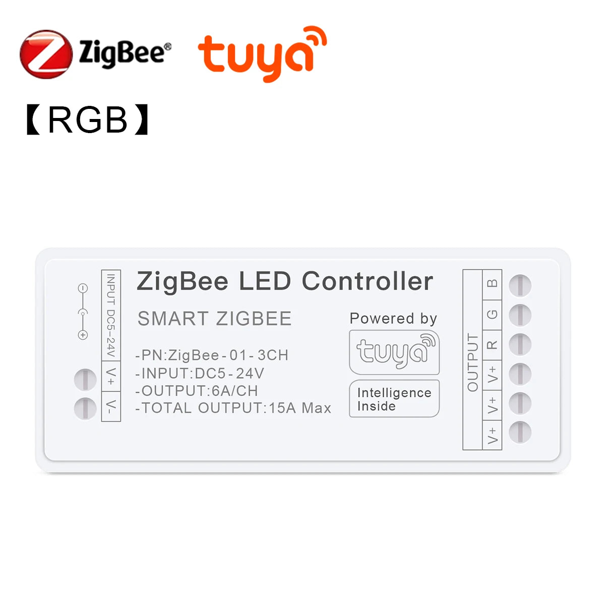 contrôleur led zigbee rgb cct prise charge commande vocale application smart life moderne technologie
