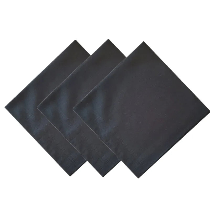 serviettes carrées coton carreaux noir blanc gris classiques modernes homme table manger