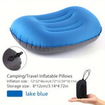 coussin gonflable confortable ergonomique gris clair compressible sac rangement texture douce camping randonnée sofa