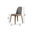 chaise salle manger moderne élégante bois rembourrée marron clair gris minimaliste italien adultesco