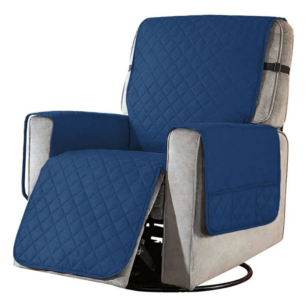 housse fauteuil moderne quilted vert gris beige antidérapante poche sécurité 100 polyestèreversible accueil