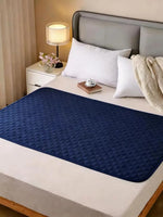 protège matelas imperméable bleu marine quilté moderne microfibre tpu coton bambou résistant absorption lavable