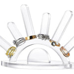 présentoir bijoux bois acrylique transparent original forme main bagues décoration maison argenté doré