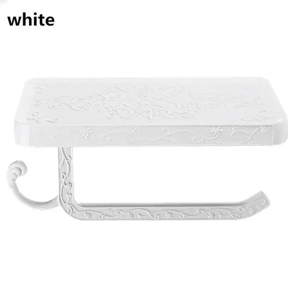porte savon mural vintage ornements floraux porte rouleau papier toilette bronze blanc noir classic