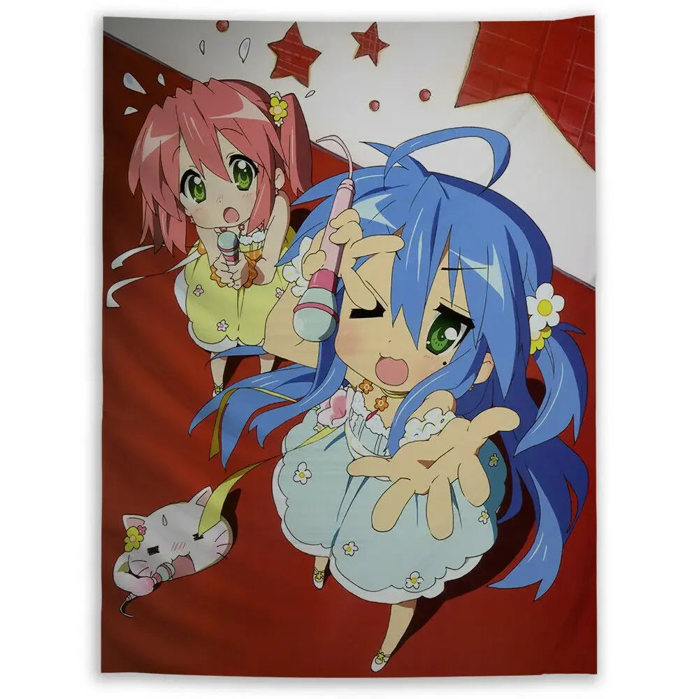 tapisserie murale décorative tissu microfibre personnages dessin animé japonais moderne chambre enfant esthétique