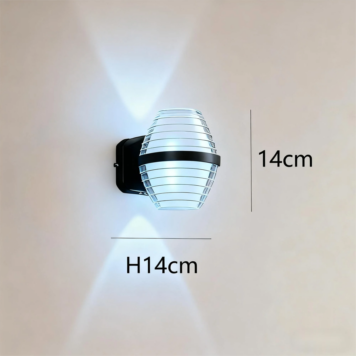 applique murale extérieure ip65 moderne hydrofuge led blanc noir transparent