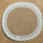 serviettes table beige blanc tissu naturel franges rustique chic noël mariage fêtes anniversaire