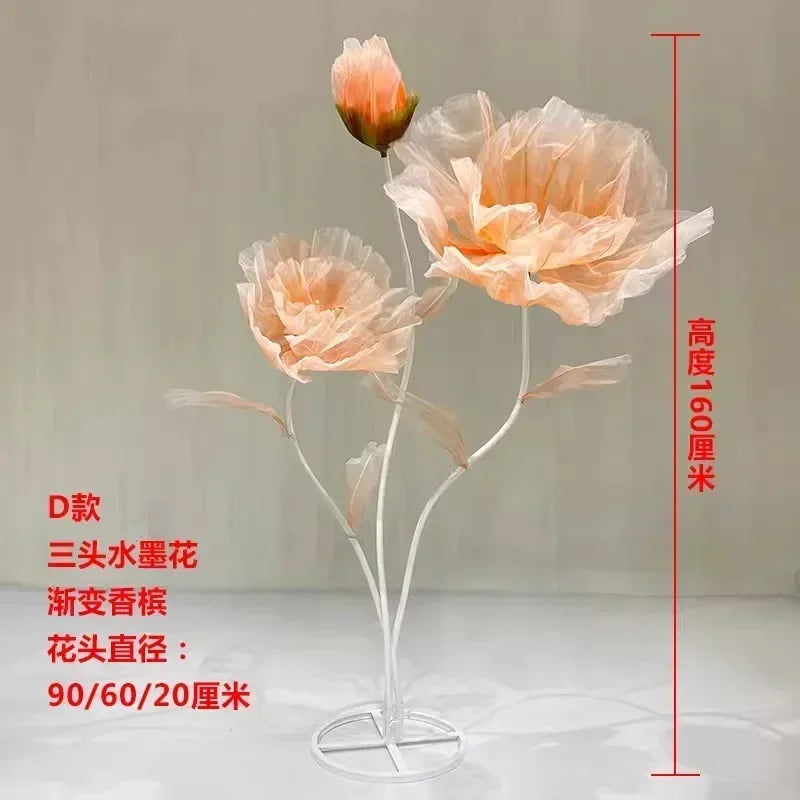 décoration intérieure fleurs artificielles rose rouge bleu violet transparentes modernes