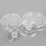 support pot transparent rotatif base ronde lazy susan plastique acrylique moderne fixations bijoux décoration