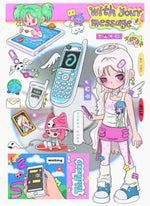 sticker collection pop musiciennes rétro candy colors vinyl stickers anime inspiré