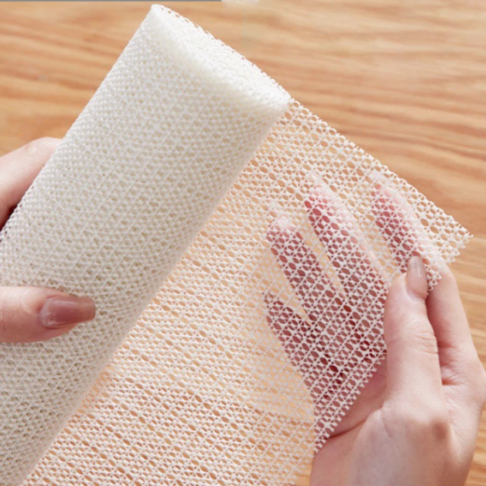 tapis sol antidérapant pvc blanc maille fine adhésif moderne yoga canapé