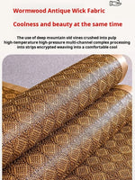 tapis couchage marron quadrillé confortable tissage traditionnel oreillers couverture asiatique chambre coucher