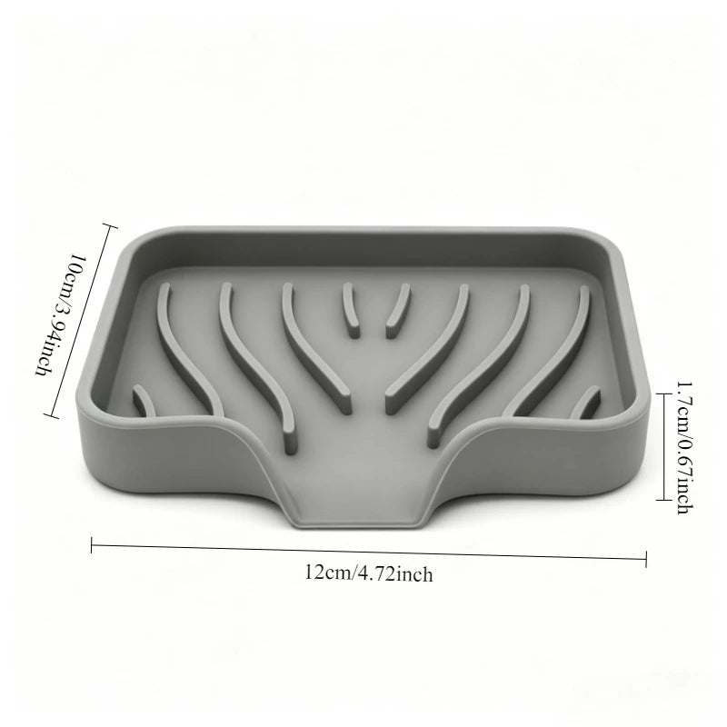 support savon silicone antidérapant moderne gris noir bleu facile nettoyer salle bain cuisine