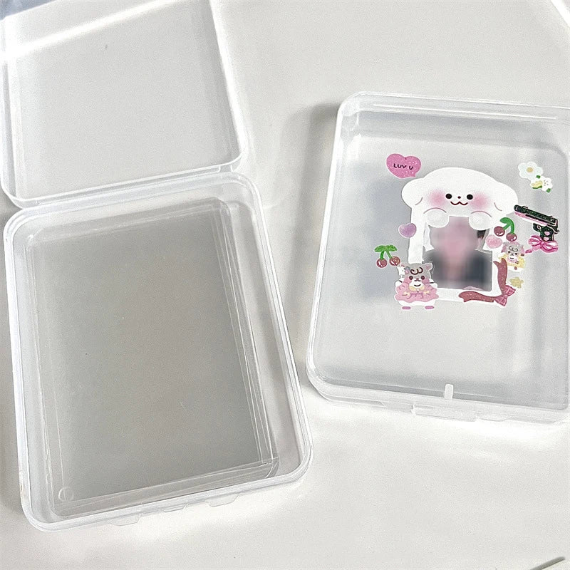 boîtes rangement transparentes coquille personnages mignons fleurs fruits poignée photo encadrée moderne pratique
