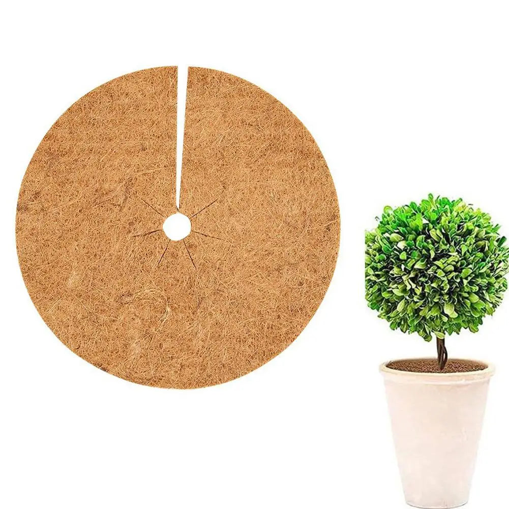 disque fibreux coco protection plantes intérieur extérieur tapis organique pots fleurs naturel rustique