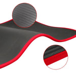 tapis yoga épais 10mm antidérapant absorbant sueur poignée moderne noir rouge rayures horizontales