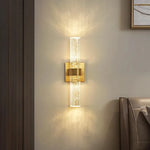 lampe murale contemporaine dorée transparente led moderne chambre salon decorationintérieur