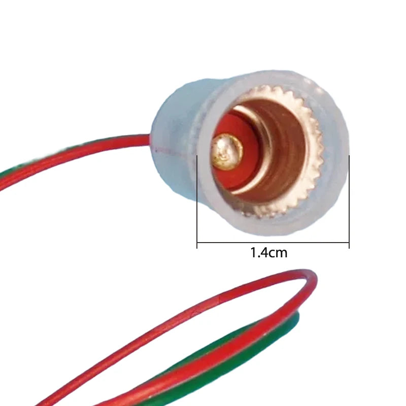 miniatures lampes led fil électrique blanc rouge vert doré filetées industrielles technique éducatives
