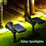 projecteur solaire led ip65 étanche moderne réglable jardin extérieur noir abs