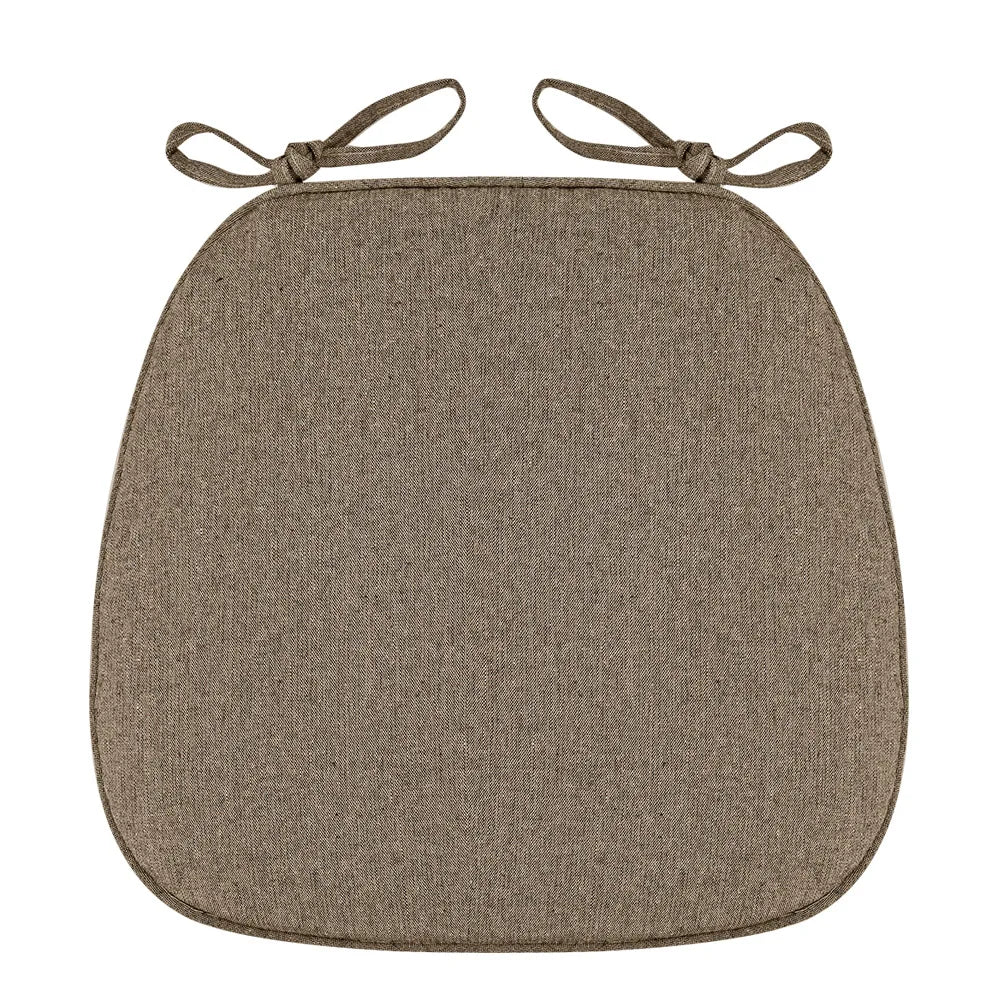 coussin chaise épais lin coton moderne beige vert gris bleu brodé polyester fixations