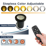 spots led étanches ip65 noirs modernes télécommande extérieur jardin allée
