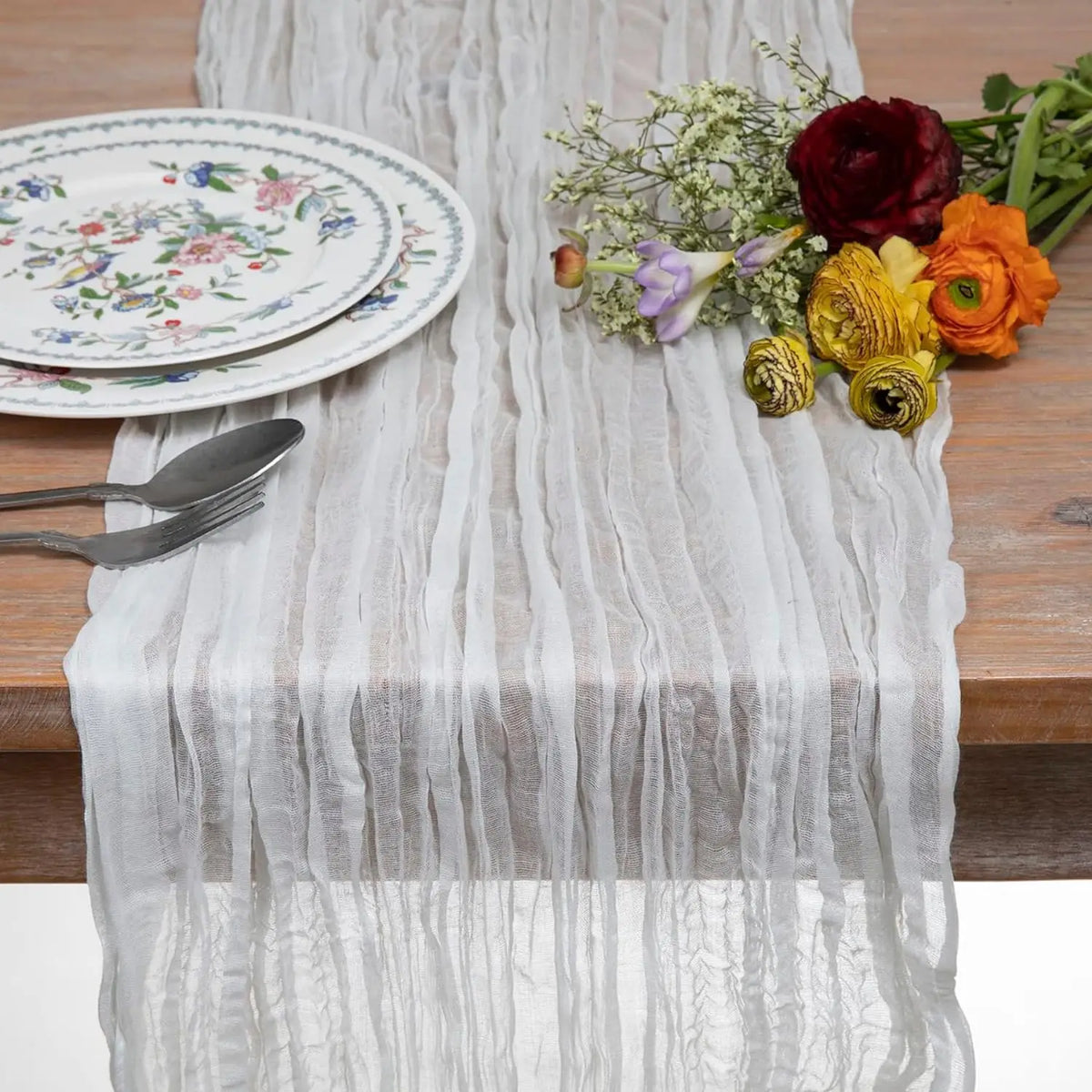 table runner moderne beige rouge blanc mariage maison solide rayures horizontales opaque voile